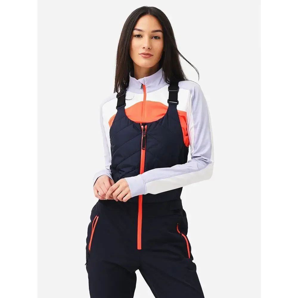 NWT Bogner Fire + Ice IVIE2-T bib Insulated Ski Jacket Navy Blue 34/US 2